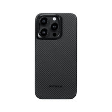 Load image into Gallery viewer, product_closeup|Pitaka iPhone 15 Pro Max MagEZ Case 4, 600D Black/Grey (Twill)
