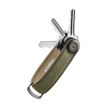 Load image into Gallery viewer, product_closeup|Orbitkey Key Organiser Waxed Canvas, Khaki Green
