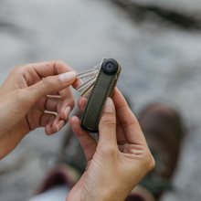 Load image into Gallery viewer, dark|Orbitkey Key Organiser Waxed Canvas, Khaki Green
