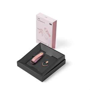 Orbitkey Key Organiser Leather + Ring v2, Cotton Candy/Rose Gold