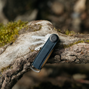 Orbitkey Key Organiser Waxed Canvas, Navy Blue