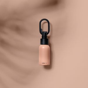 Orbitkey Desinfektionsspender Pumpflasche, Rosa/Blush, nachfüllbar, mit Clip