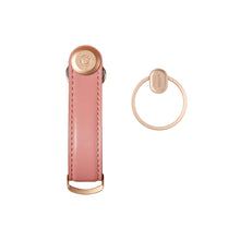 Load image into Gallery viewer, product_closeup|Orbitkey Key Organiser Leather + Ring v2, Cotton Candy/Rose Gold
