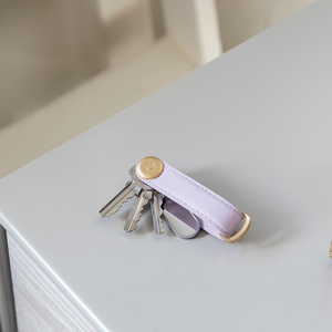 Orbitkey Schlüsselbund, Lilac, Saffiano Leder, für bis zu 7 Schlüssel