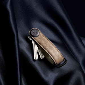 Orbitkey Key Organiser Pebbled-Leather, Ecru