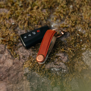 Orbitkey Key Organiser Waxed Canvas, Brick Red