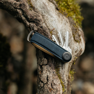 Orbitkey Key Organiser Waxed Canvas, Navy Blue