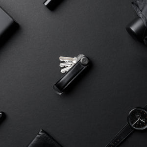 orbitkey Schlüsselhalter in Schwarz, Premium Leder